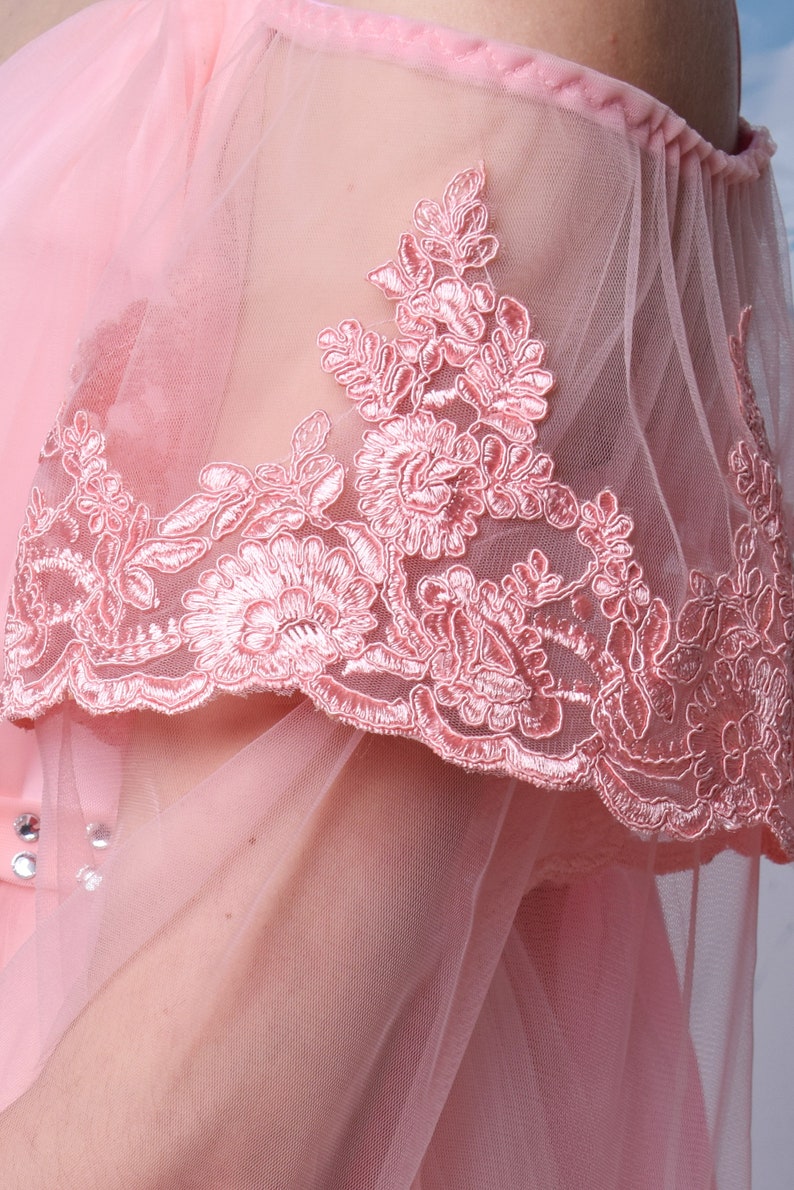 Long pink lace maternity dress Baby shower dress Maternity | Etsy