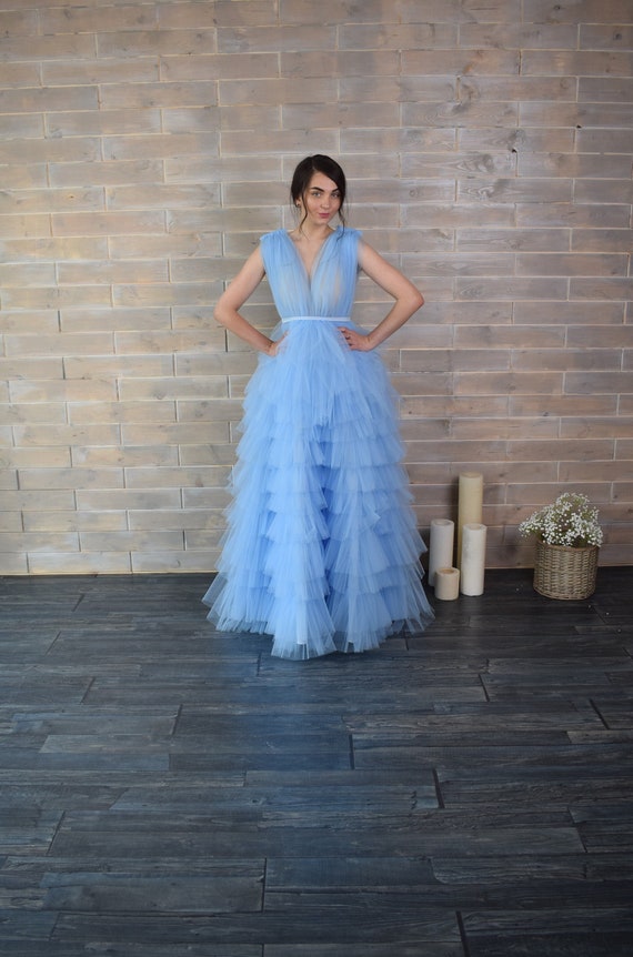 tulle tiered dress