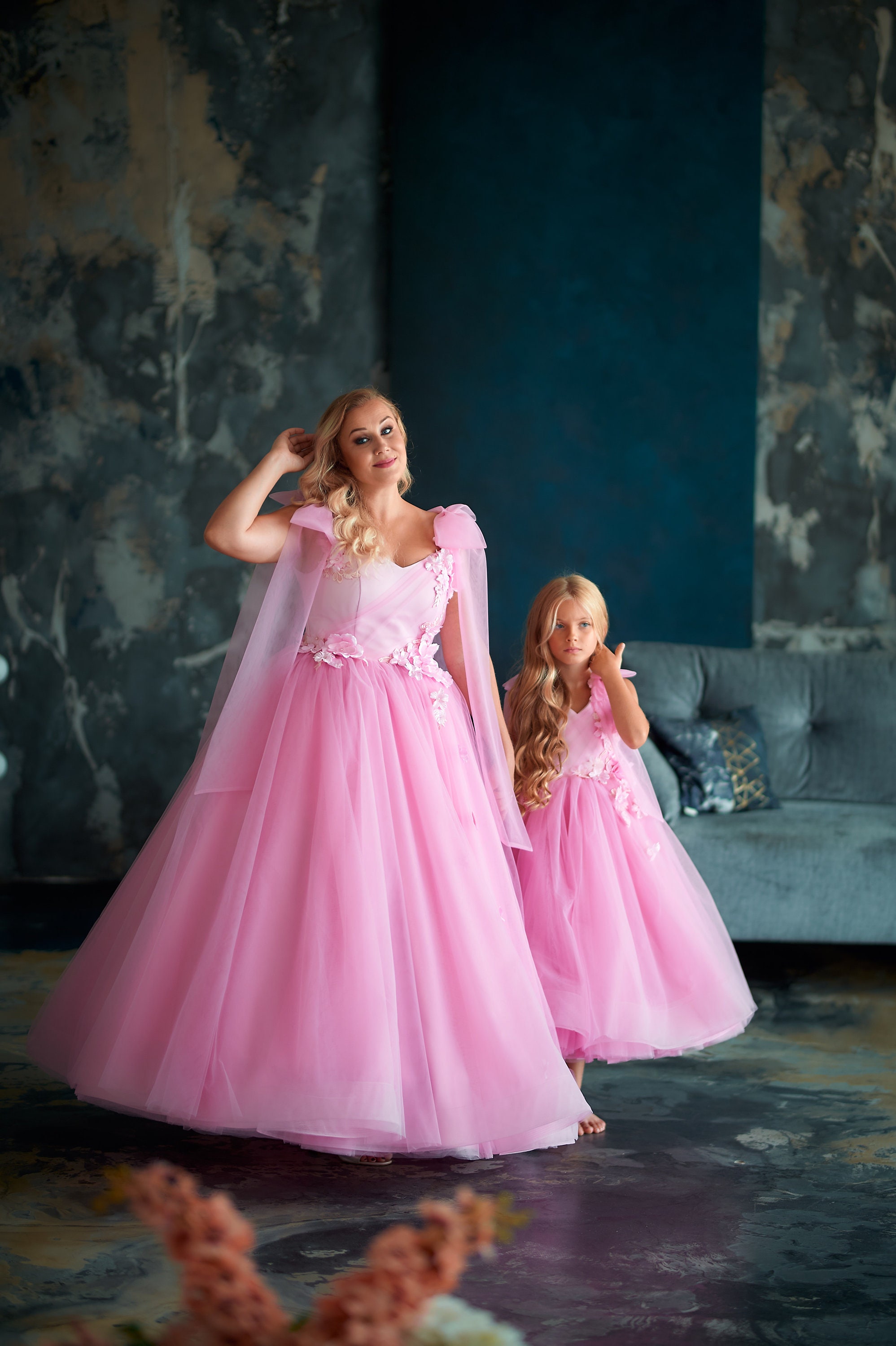 Twinning Daughter Outfits Matching Girl And Mom Same Dress Pink Mommy And  Me Dress, Party Mother