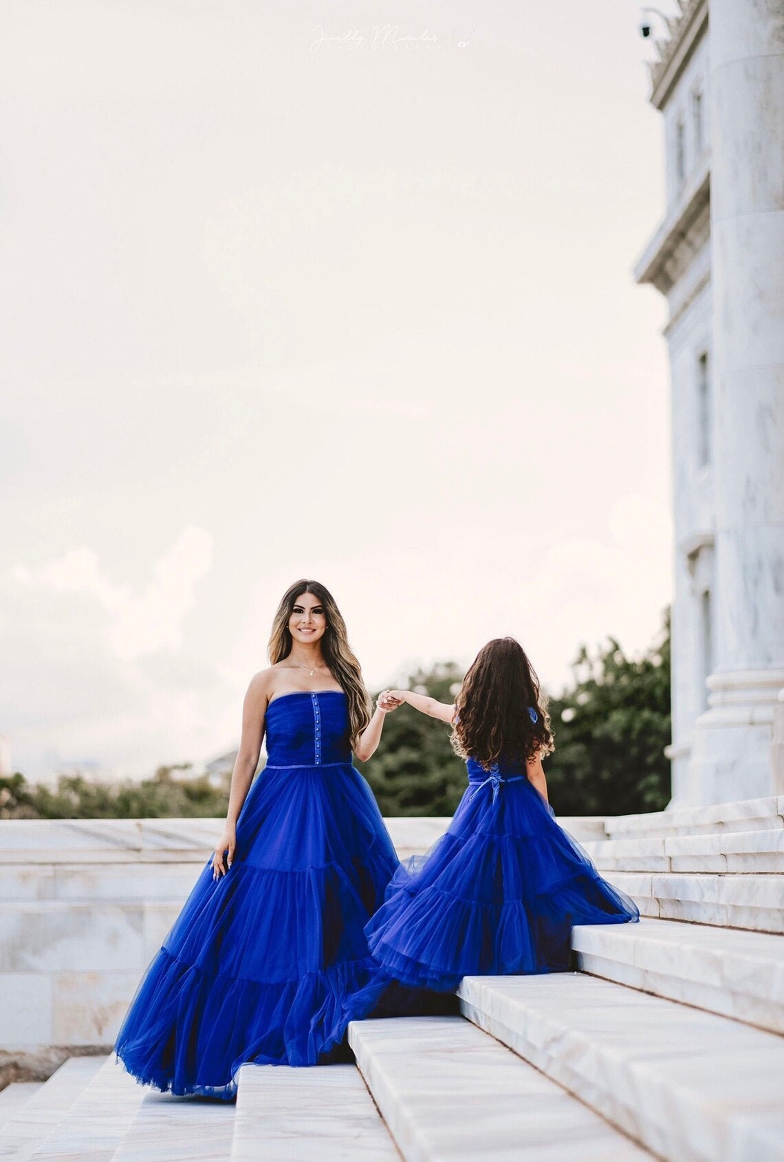 Royal Blue Mother Daughter Matching Dresses Mommy and Me - Etsy