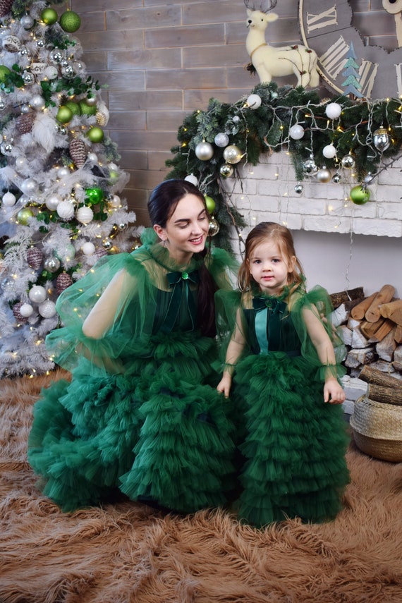 Mommy and me green dresses outlet