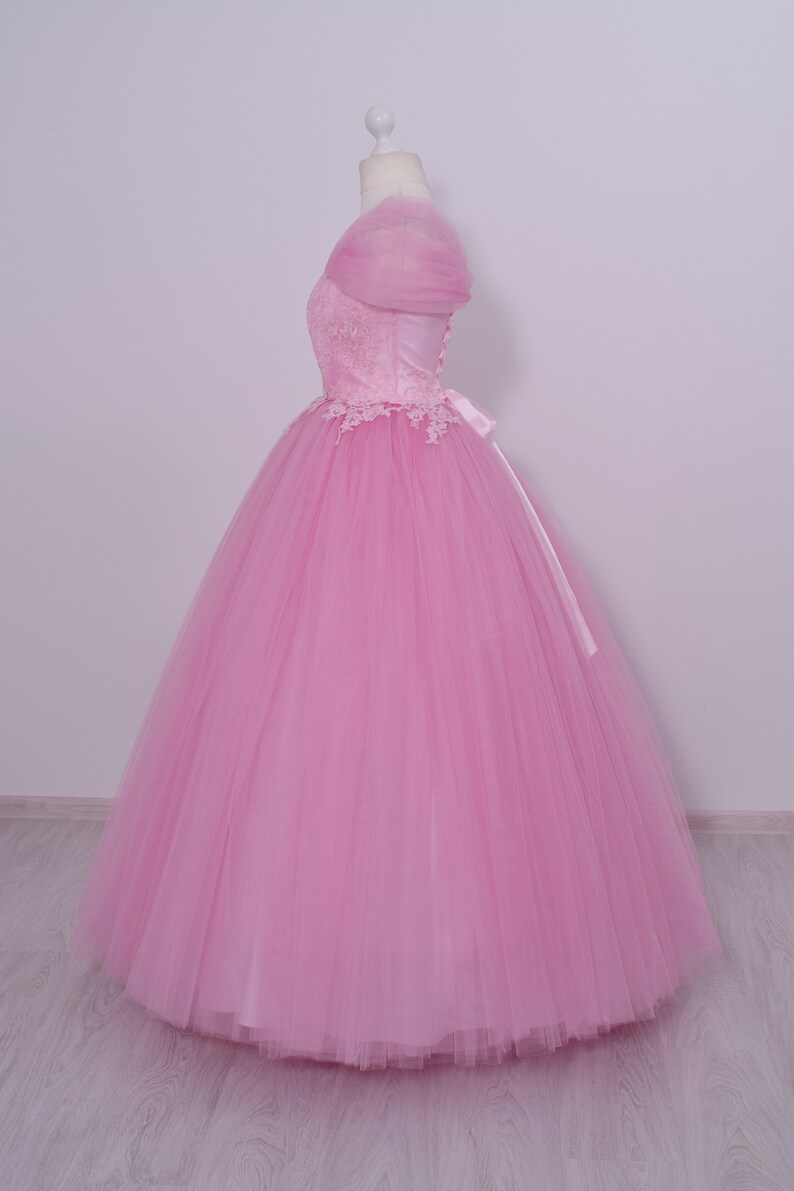 Off The Shoulder Pink Mother Daughter Matching Gowns MGD136