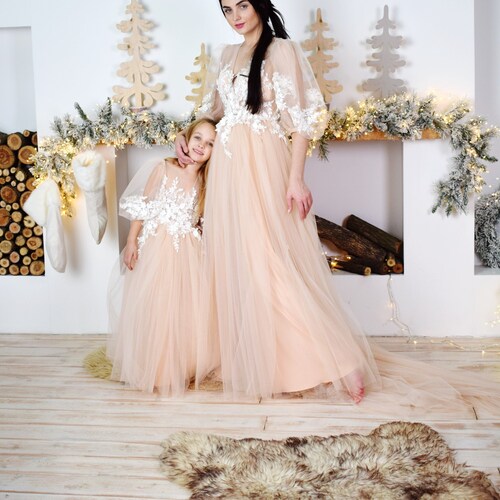 Dark Green Mother Daughter Matching Gowns MGD166 main image 1