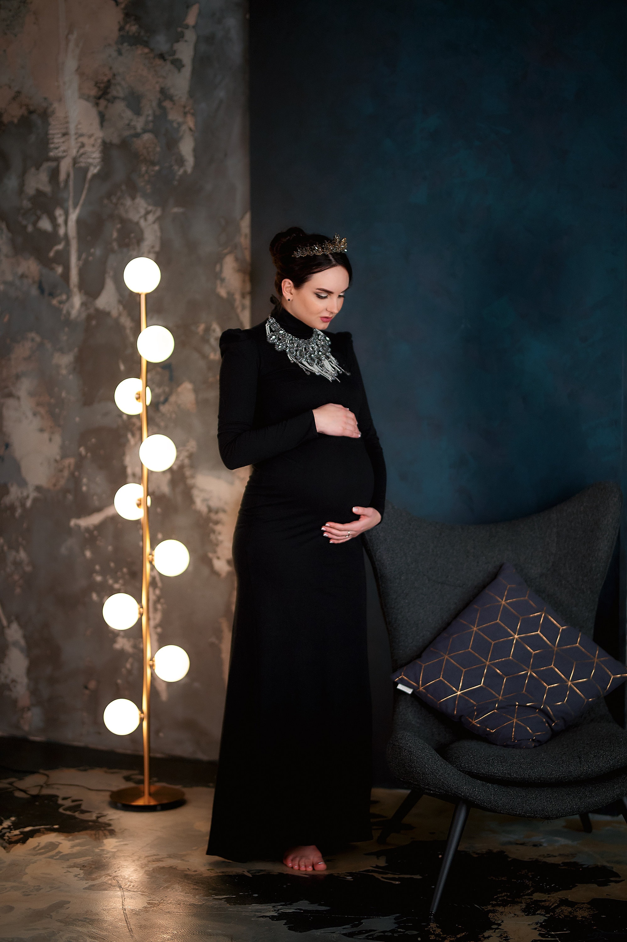 black jersey maternity dress Women's Tencel Jersey Maternity Maxi Dress in Black, Size XS by Quince