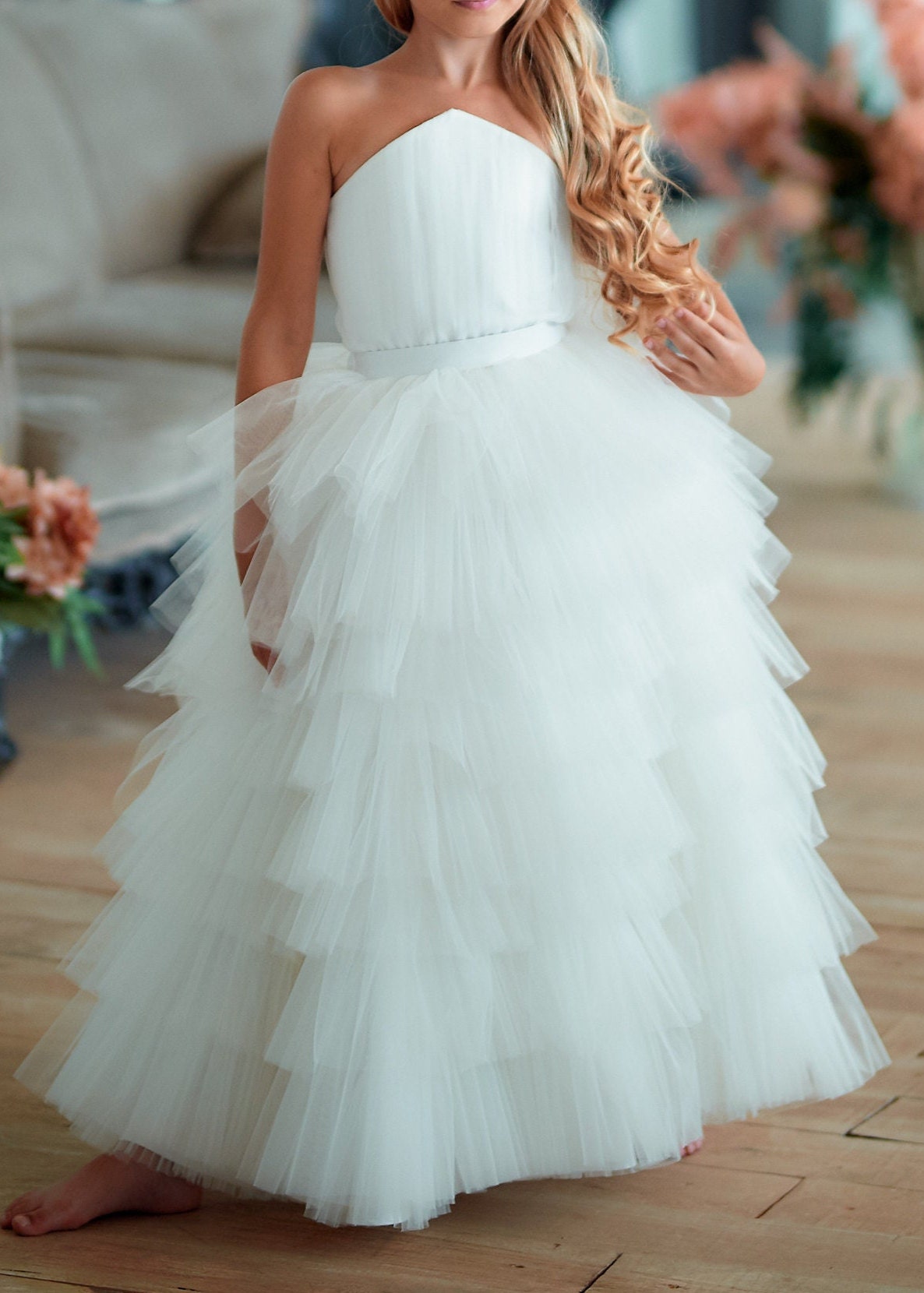 スーツ・フォーマル・ドレス treaturself blooming tulle dress white Ballerina” blooming tulle dress(white) – Treat Ürself