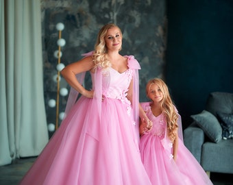 Mother Daughter Combo Dress India Pink Mother Daughter Matching Dresses,  Mommy And Me Outfits, Mommy And
