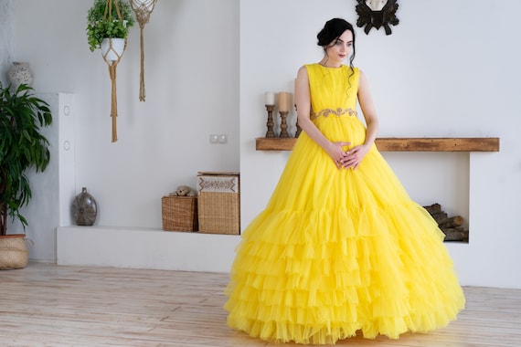 Baby shower dress Maternity dress Yellow maternity gown for photoshoot Maternity clothes