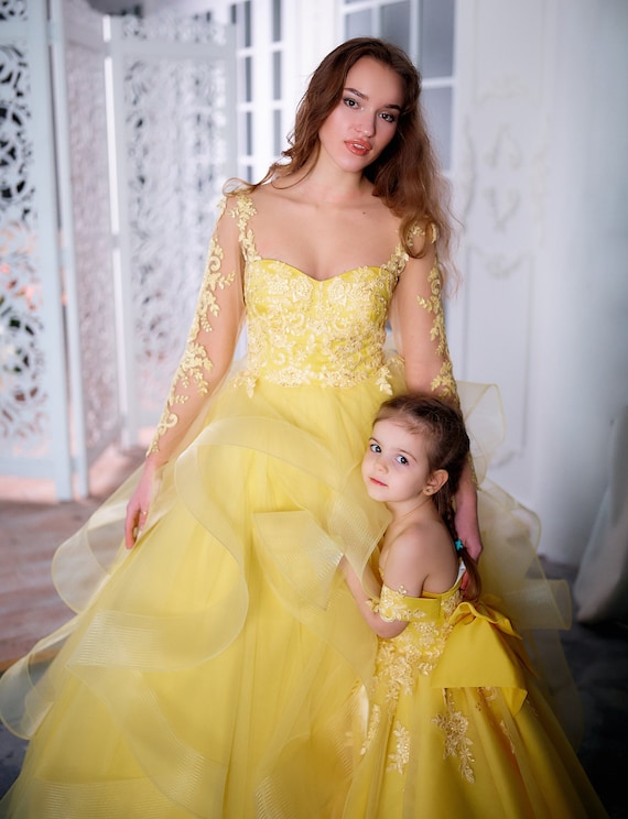 Mommy and me yellow dresses hotsell