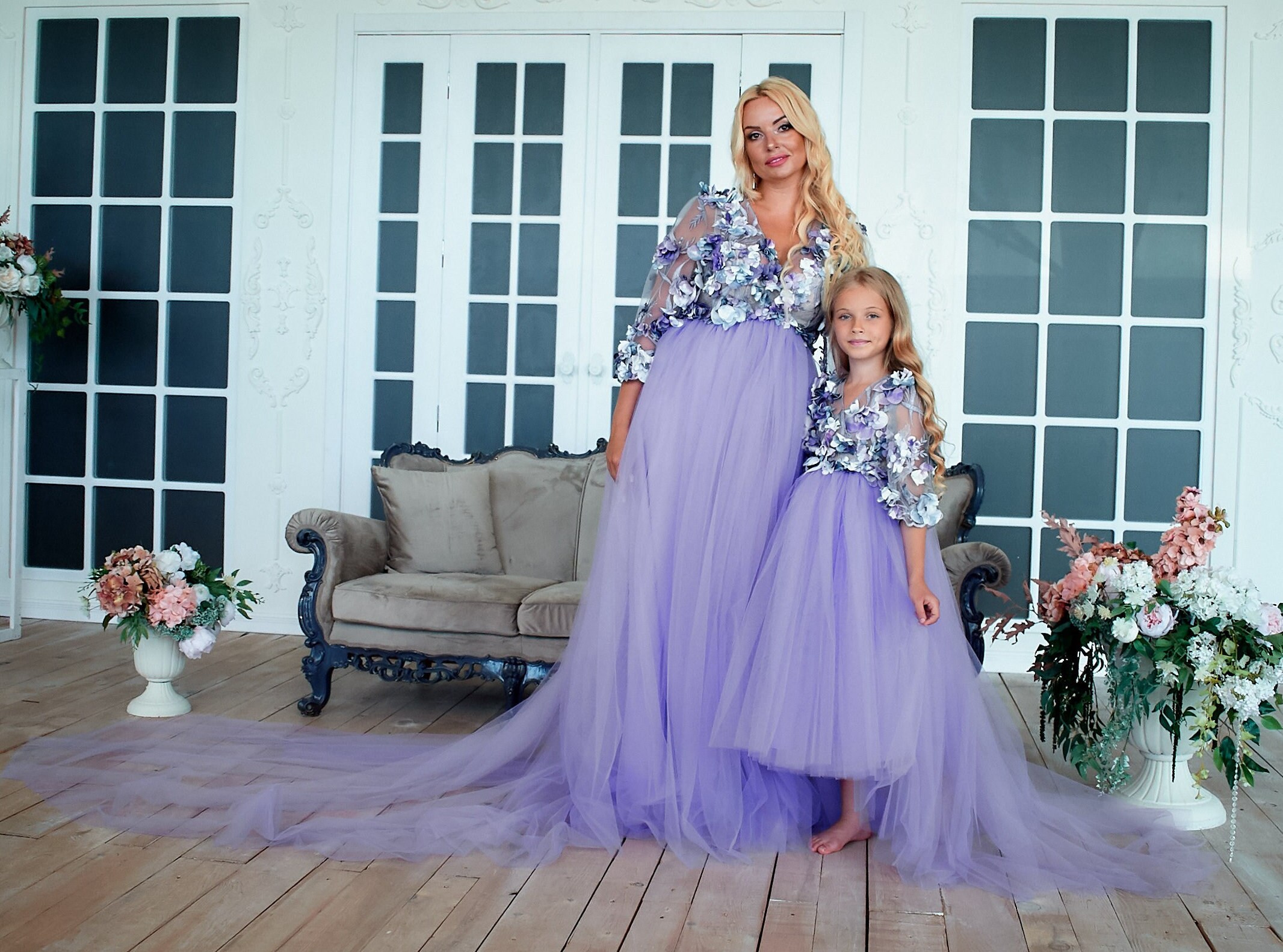 open lace back dress Mommy & Me