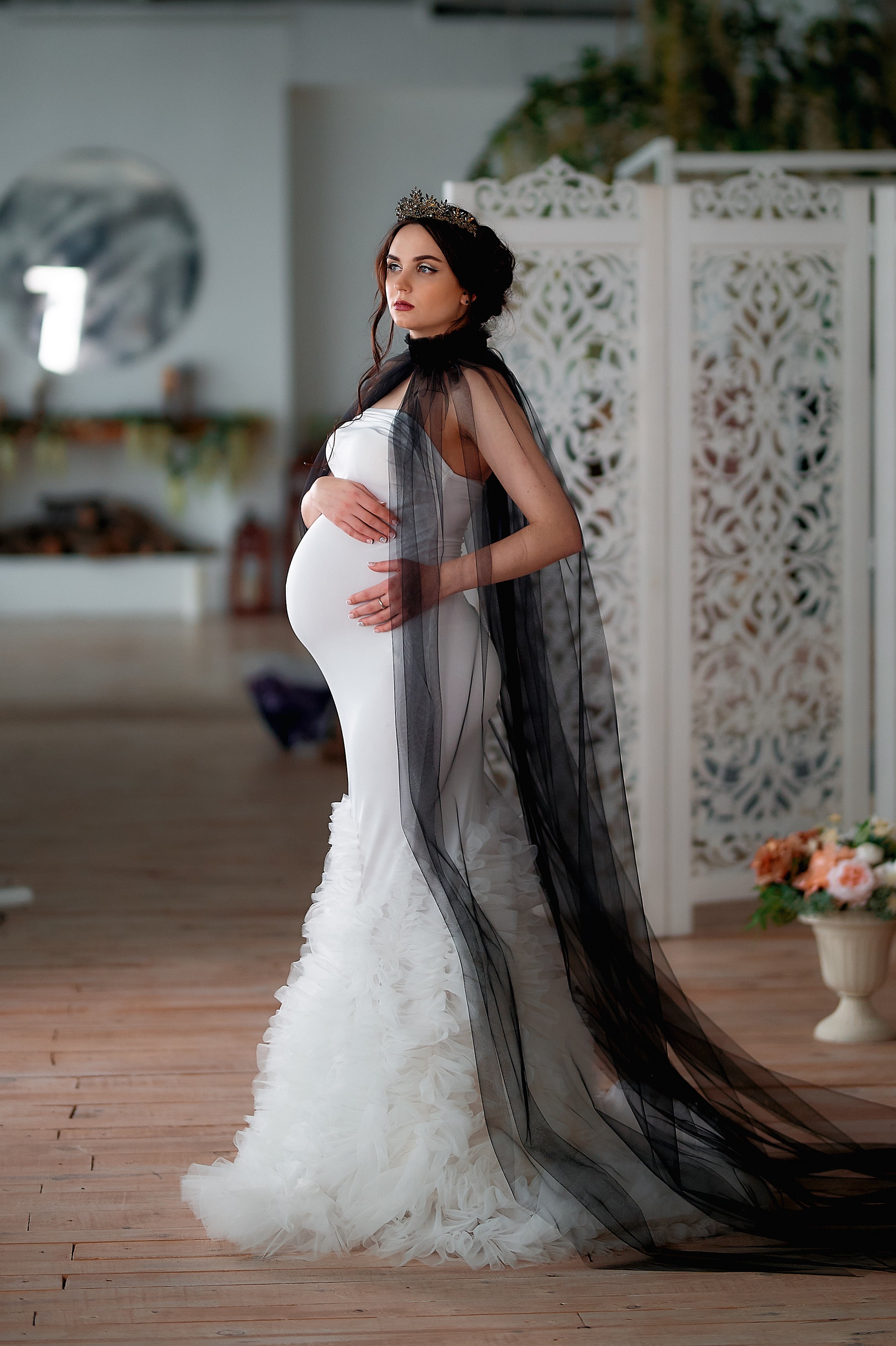 White Maternity dress for photoshoot, Jersey Maternity dress with a cape, Maternity gown, Maternity dress, Baby shower dress, Pregnancy gown White Maternity dress for photoshoot, Jersey Maternity dress with a cape, Maternity gown, Maternity dress, Baby shower dress, Pregnancy gown