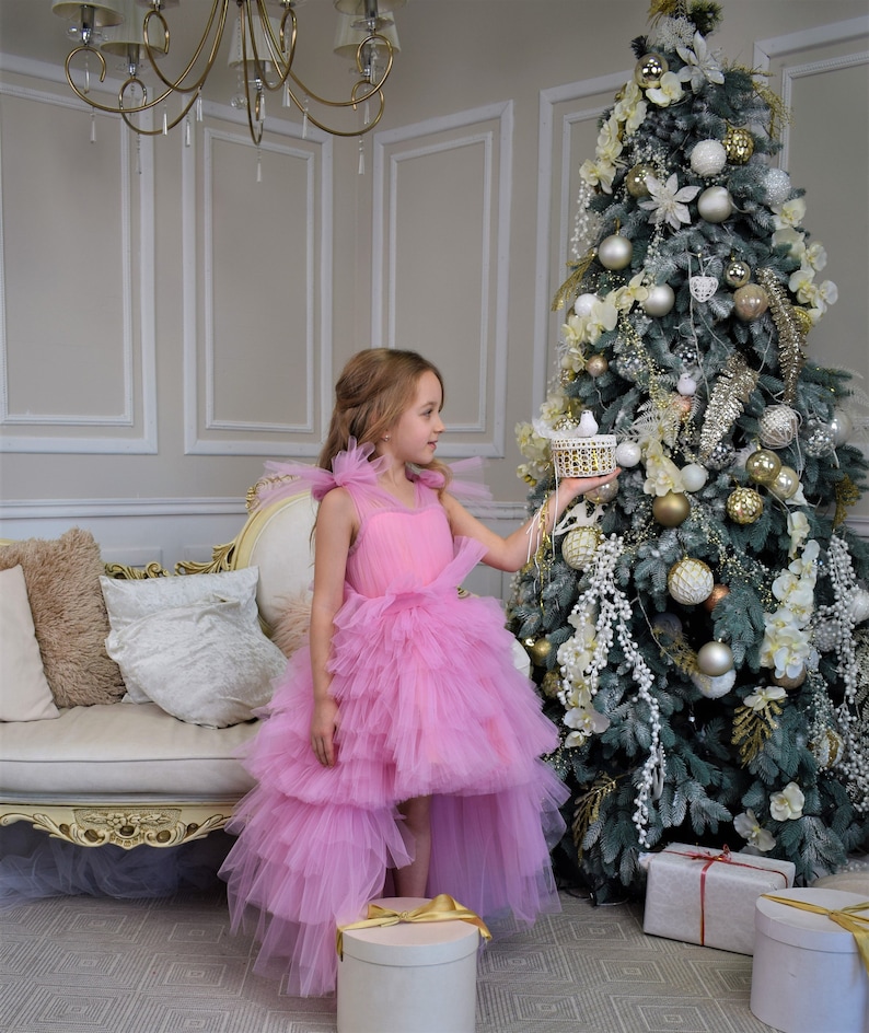 Pink Tulle Tutu Dress Flower Baby Dress for a Party Etsy