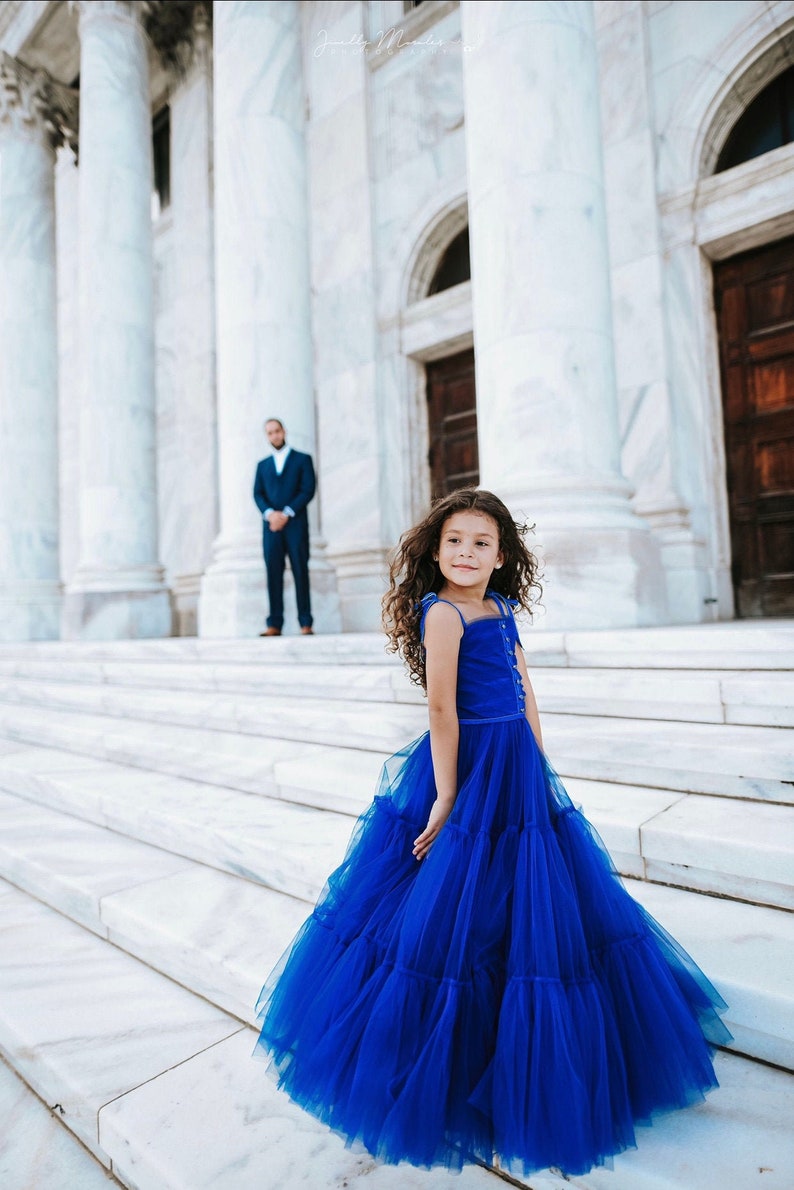 Royal Blue Mother Daughter Matching Dresses Mommy and Me - Etsy