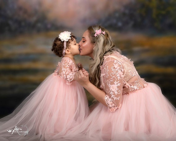 Photo Shoot Mother and Daughter Dresses Blush Matching Dresses Photo Props  Maternity Lace Dresses Mommy and Me Dresses Maternity Photoshoot - Etsy UK  | Mother daughter dress, Mommy and me dresses, Mommy