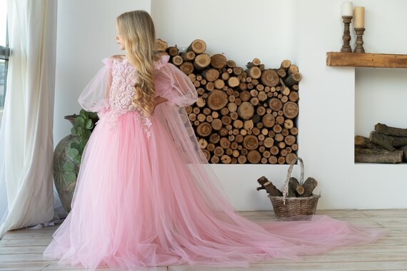 Vestido de nina rosa para sesion de fotos vestido de princesa vestido de primer cumpleanos vestido de nina de flores vestido de tutu vestido de fiesta Etsy Espana