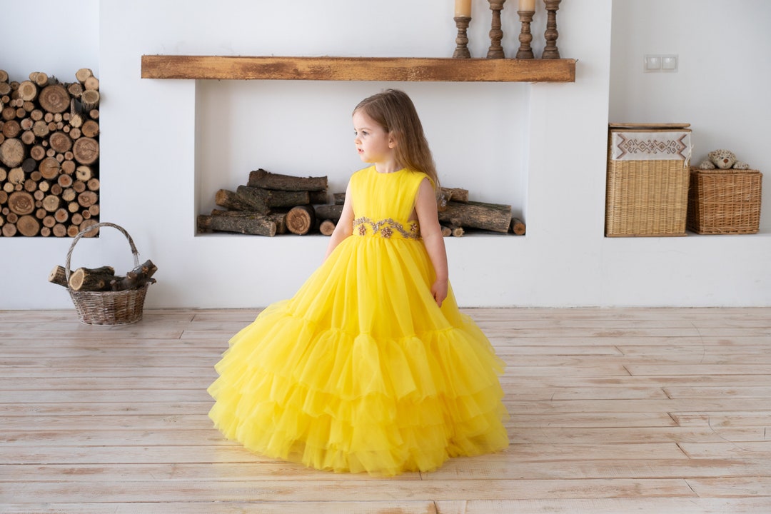Vestido de niña de flores Vestido amarillo bebé Vestido - Etsy México Vestido de niña de flores Vestido amarillo bebé Vestido - Etsy México