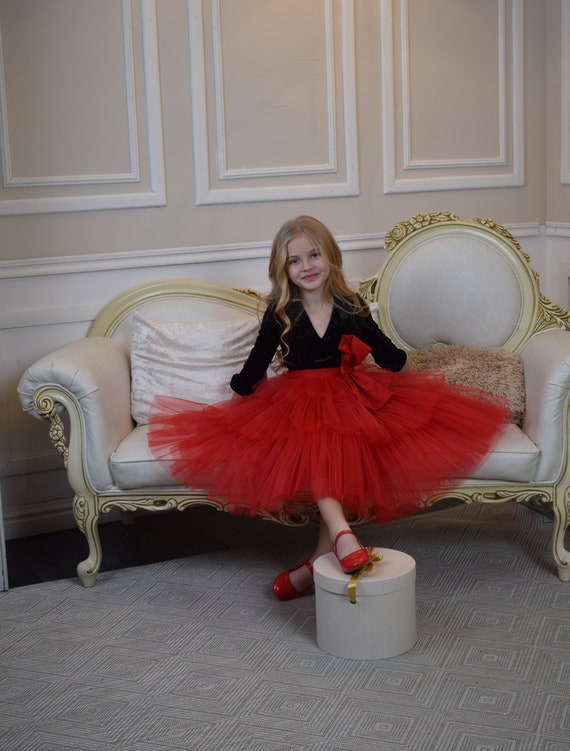 Christmas Dress, Tutu Dress, Princess Dress, Red and Black Dress, Flower  Girl Dress, First Birthday Dress , Dress for Photo Shoot - Etsy New Zealand