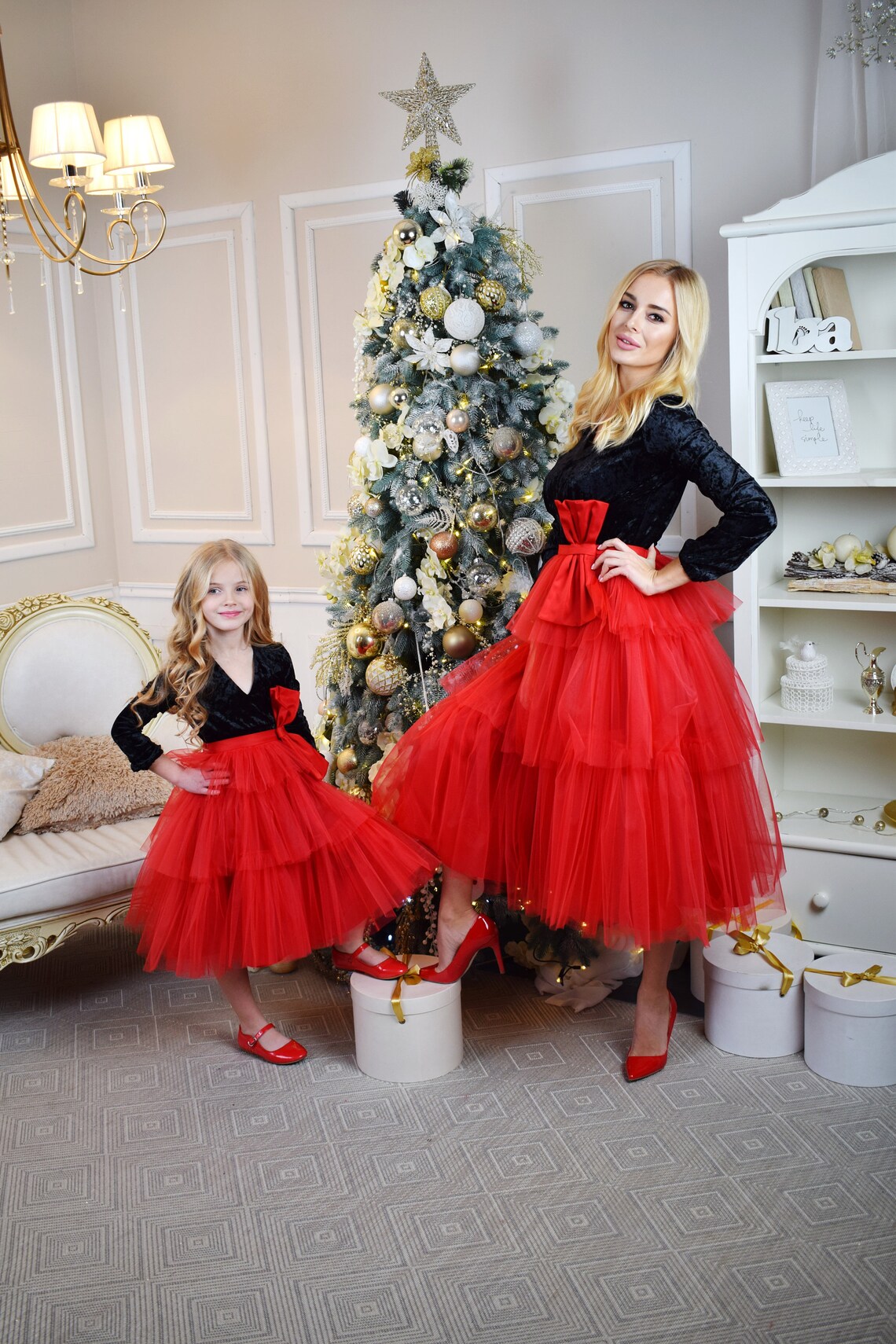 Robe assortie de fille de mère robes assorties de Noël robe | Etsy