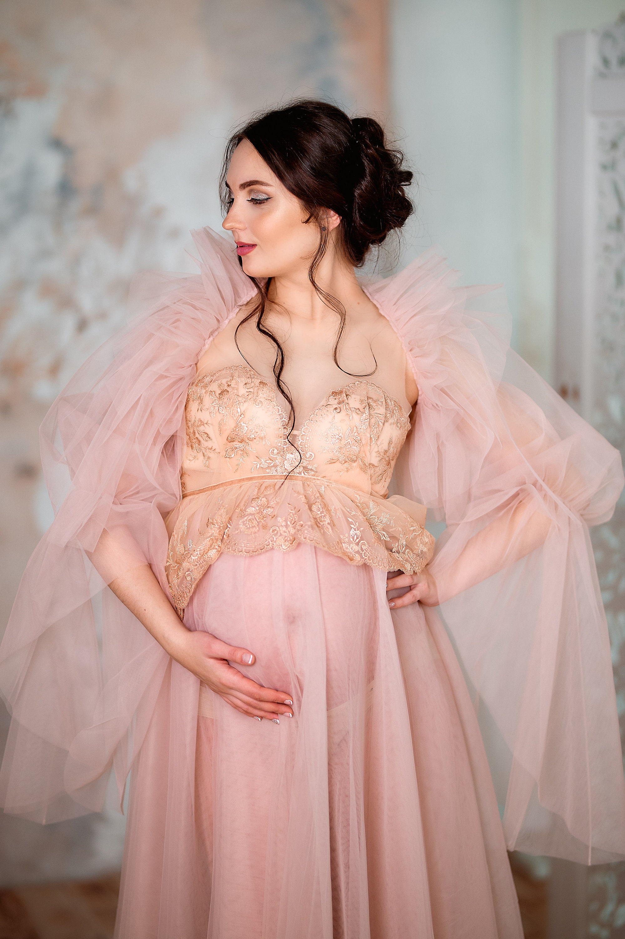 Zora Blush Pink Halter Neck Maternity Maxi Dress with Keyhole Cut Ou – Club  L London - UK