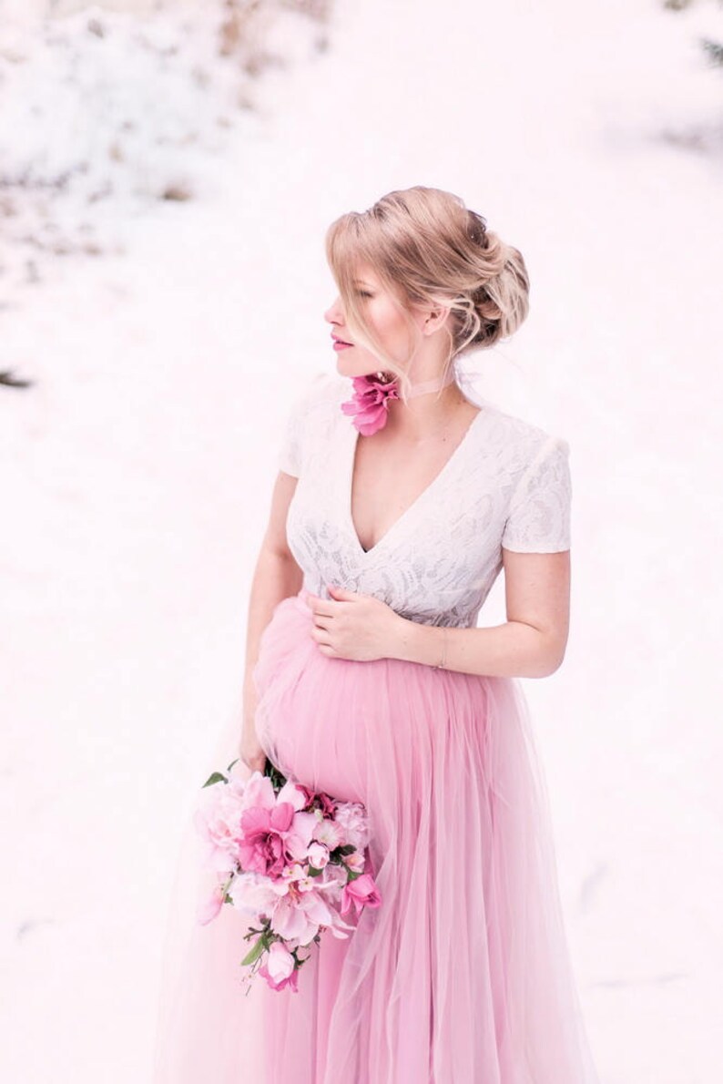 Maternity bodysuit and skirt Maternity dress Maternity gown Etsy