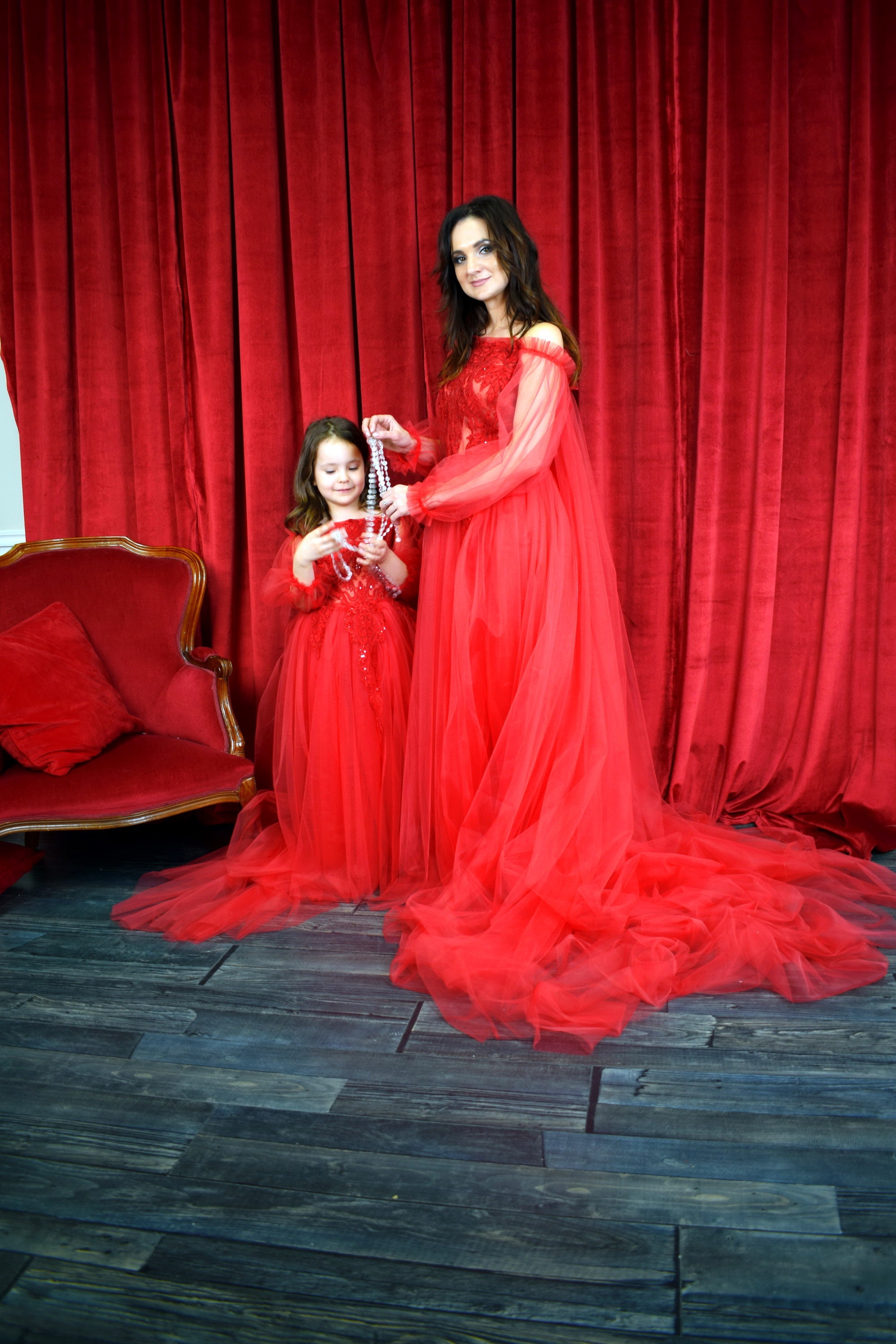 Matching red clearance outfits