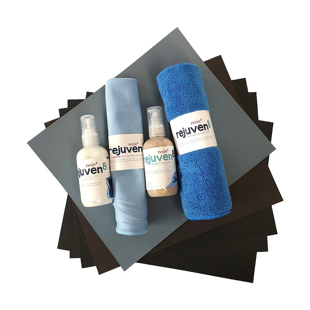 Epoxy Resin Sanding and Polishing Starter Kit - Sandpaper, Cloths, Sc…
