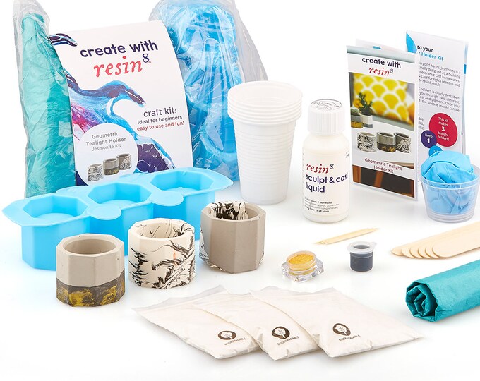 Jesmonite Craft DIY Kit Make Your Own Tealight Holders Etsy