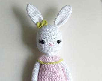 Baby amigurumi crochet bunny and crochet toy for a newborn or child gift Handmade Gift for Nursery decor Woodland animals Amigurumi Rabbit