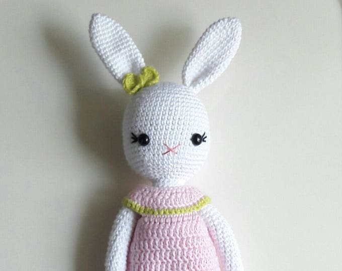 Baby amigurumi crochet bunny and crochet toy for a newborn or child gift Handmade Gift for Nursery decor Woodland animals Amigurumi Rabbit