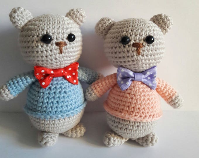 first birthday gift toddler plush toybear,baby toys gift,Stuffed Toys,Woodland animals toy,Preemie kids gift,Crochet baby gift,baby gift box