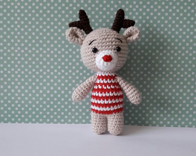 Amigurumi Deer Amigurumi Doll Handmade Stuffed Toys Nursery decor Woodland animals toy for Preemie kids gift baby gift amigurumi animal toy
