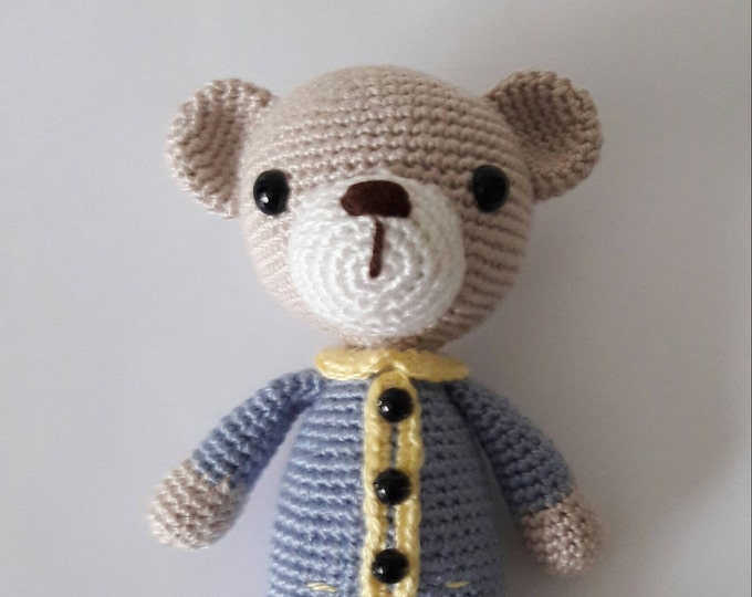 Amigurumi Bear Amigurumi Doll Handmade Stuffed Toys Gift Nursery decor Woodland animals toy Preemie kids gift baby gift amigurumi animal toy