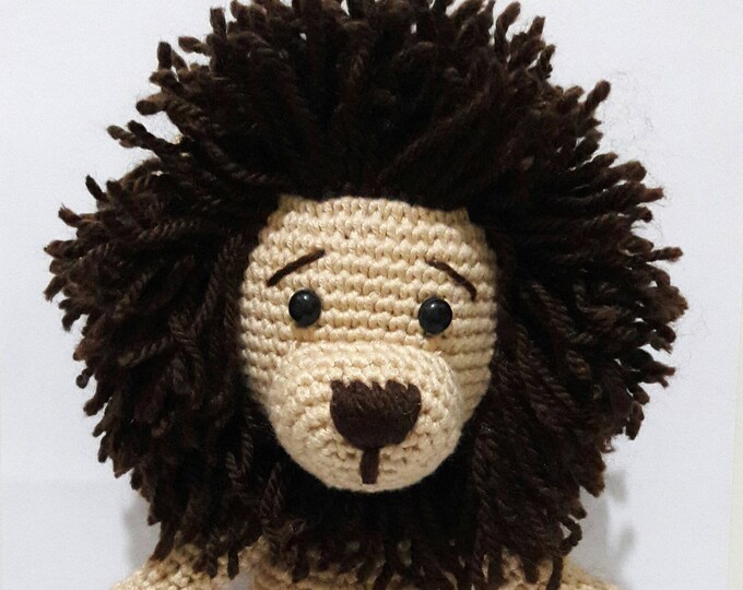 Amigurumi Lion,Woodland animals toy,Preemie kids gift,Personalized animal toys,safari stuff animal,1 year old baby gift,baby shower gift