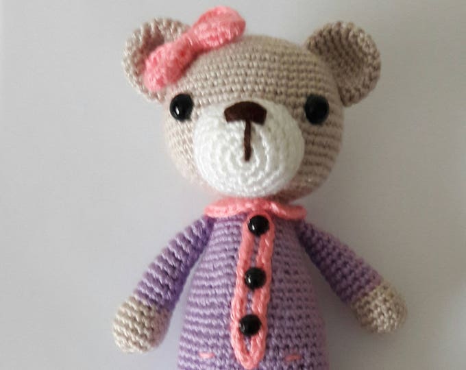 Amigurumi Bear Amigurumi Doll Handmade Stuffed Toys Gift Nursery decor Woodland animals toy Preemie kids gift baby gift amigurumi animal toy