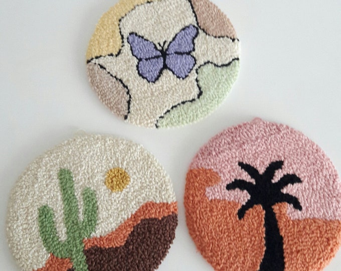 handmade punch needle wall hanging Living Room Decor