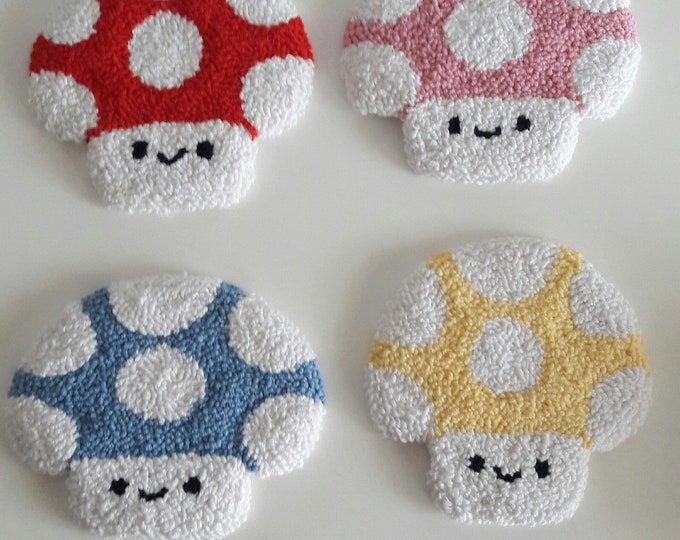 Punch Needle Coaster, Home decor, Set of 2, wall hanging decor,Drink Coaster,Handmade ,Mug Rug