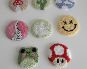 Set of 2 car coasters,mom gift, Gift for New Car, Car Accessories, Custom car coaster, tufted Punch monstera coaster,