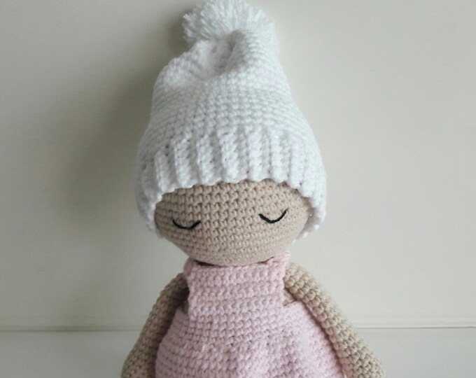 Amigurumi Sleeping baby Baby doll toy Handmade Crochet doll Amigurumi doll for Baby Stuffed doll Baby girl nursery decor Gift for Baby Girl