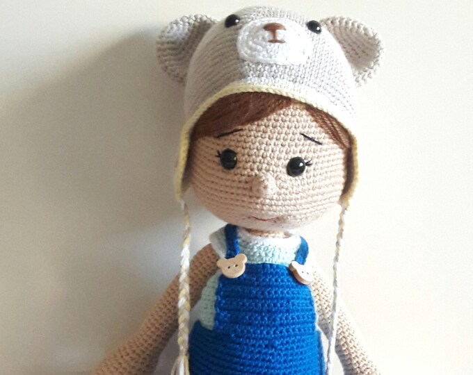 Handmade toys Crochet doll Amigurumi Doll Handmade Stuffed Toys Gift for Nursery decor Woodland animals toy for Preemie kids gift