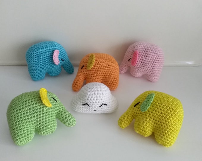 Amigurumi Baby Elephant set baby mobile accessory