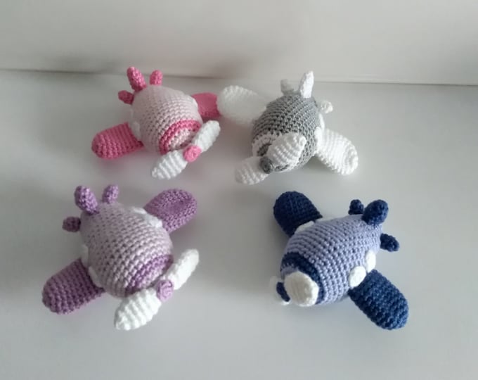 Amigurumi airplane baby mobile amigurumi toys nursery decor Baby gift keychain Handmade Stuffed Toys Gift Preemie kids gift christmas toy