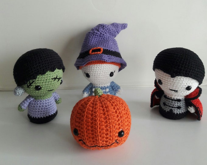 Amigurumi halloween decorations,pumpkin decorations,autumn decorations,Halloween Witch Ghost,pumpkin Table decorations,Halloween gifts