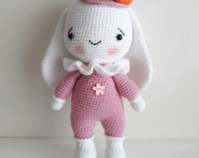 Baby amigurumi crochet bunny and crochet toy for a newborn or child gift newborn shower Stuffed Doll Handmade gifts Nursery decor baby gift
