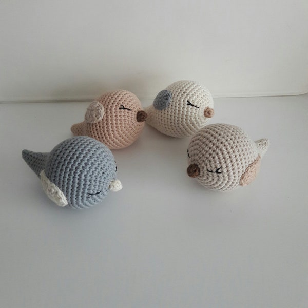 Mobile bébé oiseau, décoration de chambre d'enfant, mobile nouveau-né nuage, mobile de berceau oiseau au crochet, cadeau de baby shower, cadeau bébé garçon, cadeau nouveau-né, cadeau neveu