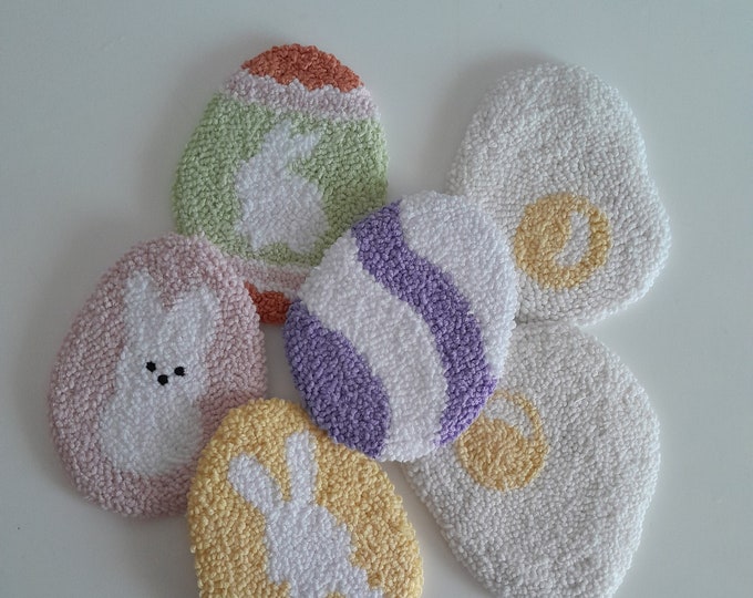 Easter Coaster,Punch Needle Coaster,Y2k Aesthetic Home Decor, Housewarming Gift
