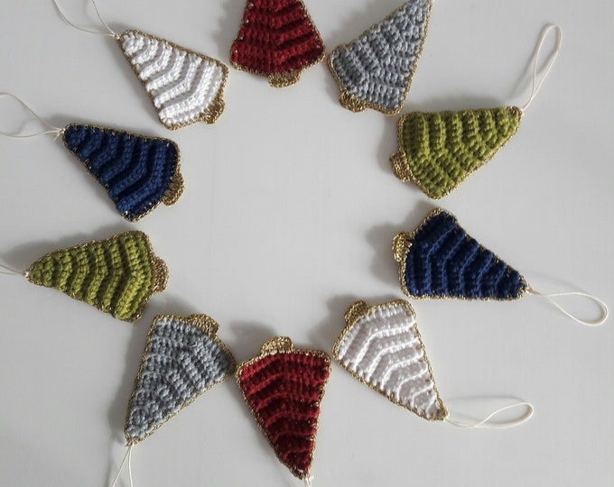 gift wrapping accessories,diy gifts,hanging christmas decorations,christmas tree garland,home decoration, crochet ornament,christmas gifts