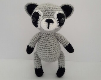 Amigurumi Raccoon Amigurumi Doll Handmade Stuffed Toys Nursery decor Woodland animal toy Preemie kids gift baby gift amigurumi animal toy