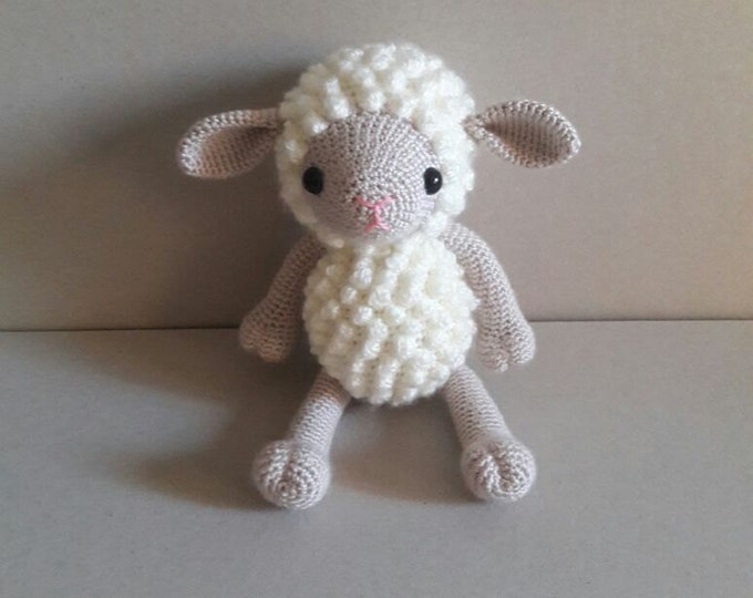 Amigurumi Sheep Handmade Stuffed Toys Gift Nursery decor Woodland animals toy for Preemie kids gift Crochet baby gift amigurumi animal toy