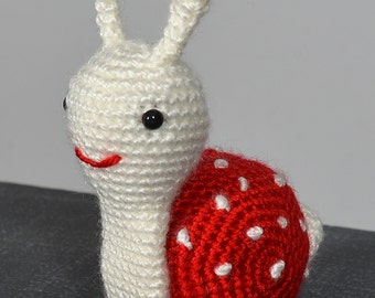 Amigurumi slak dier speelgoed handgemaakte knuffels cadeau kinderkamer inrichting bos dieren speelgoed Preemie kinderen cadeau baby cadeau amigurumi dieren speelgoed