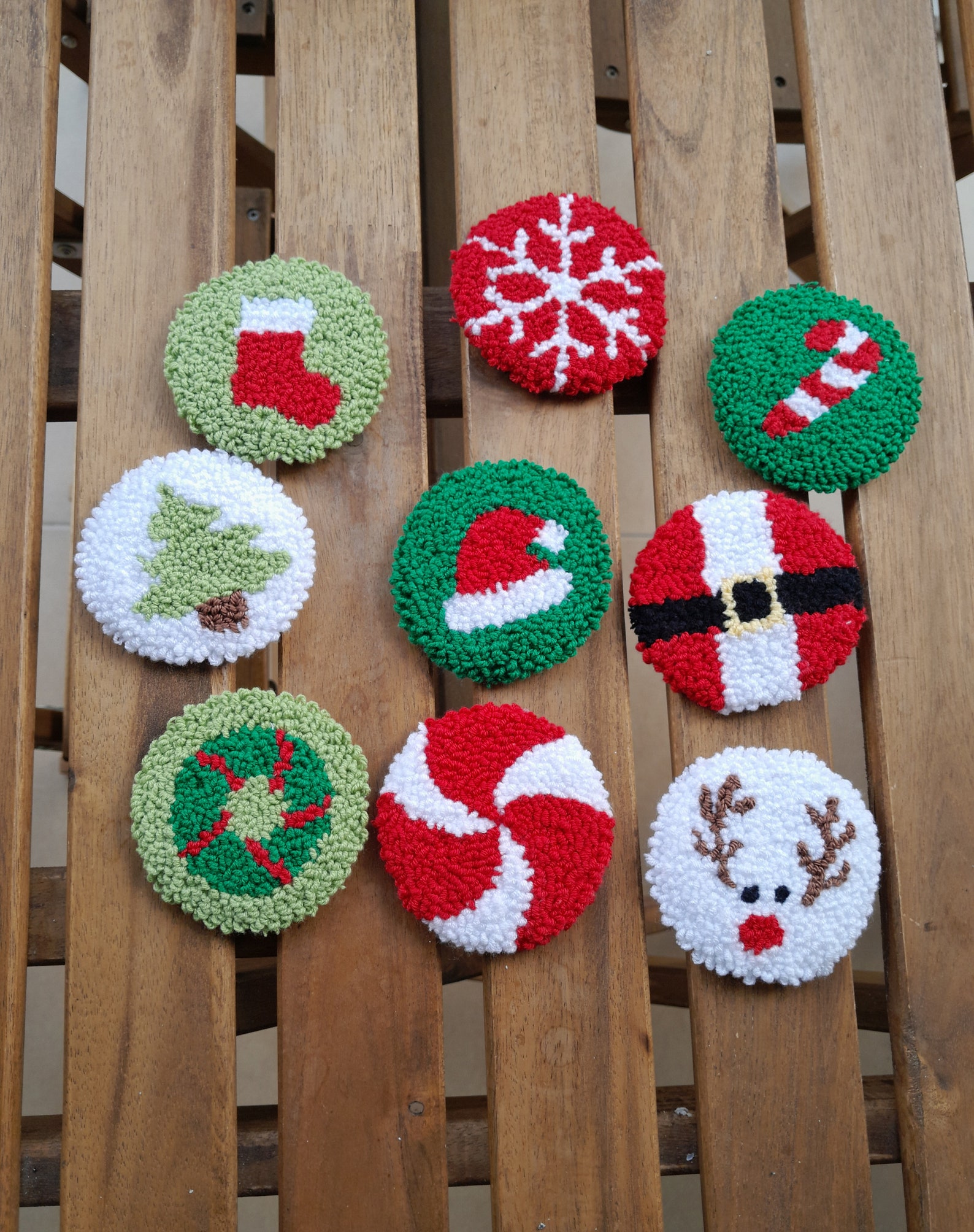 Punch Needle Christmas Set Christmas Tree Punch Needle Etsy