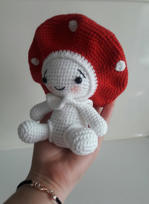 Amigurumi mushroom,toys for kids,Crochet Stuffed Doll,Handmade Toys Gift,Nursery decor,Woodland animals toy,kids gift,Crochet baby gifts
